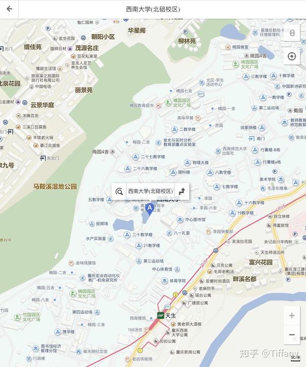 西南大学北培校区的地图?