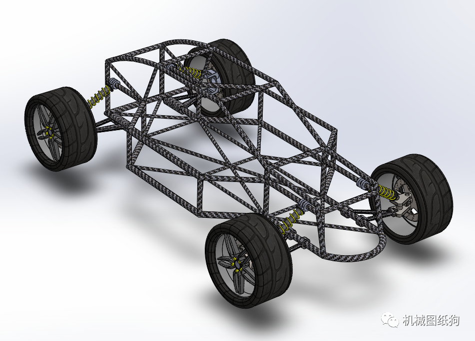 【卡卡赛车】doancu钢管车简易结构3d图纸 solidworks