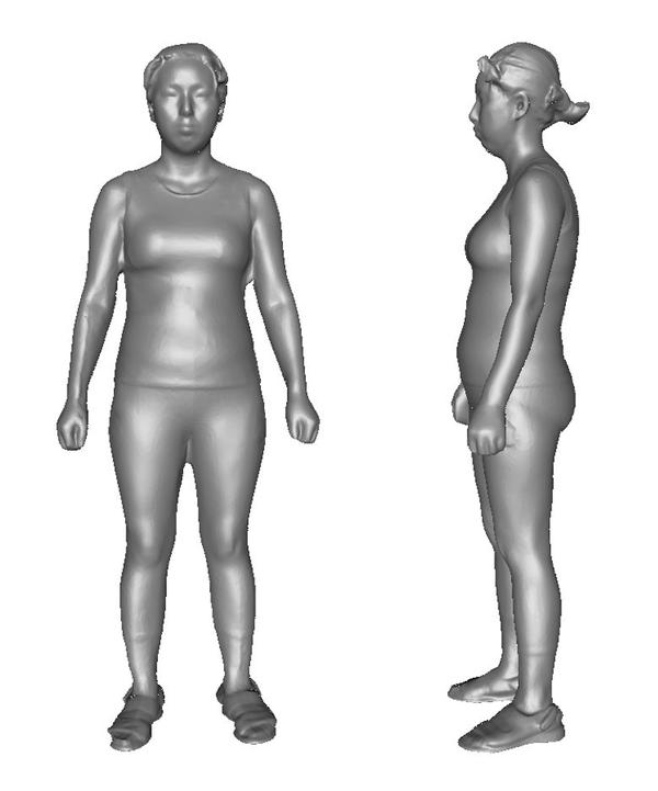 完整的3d人体数据模型