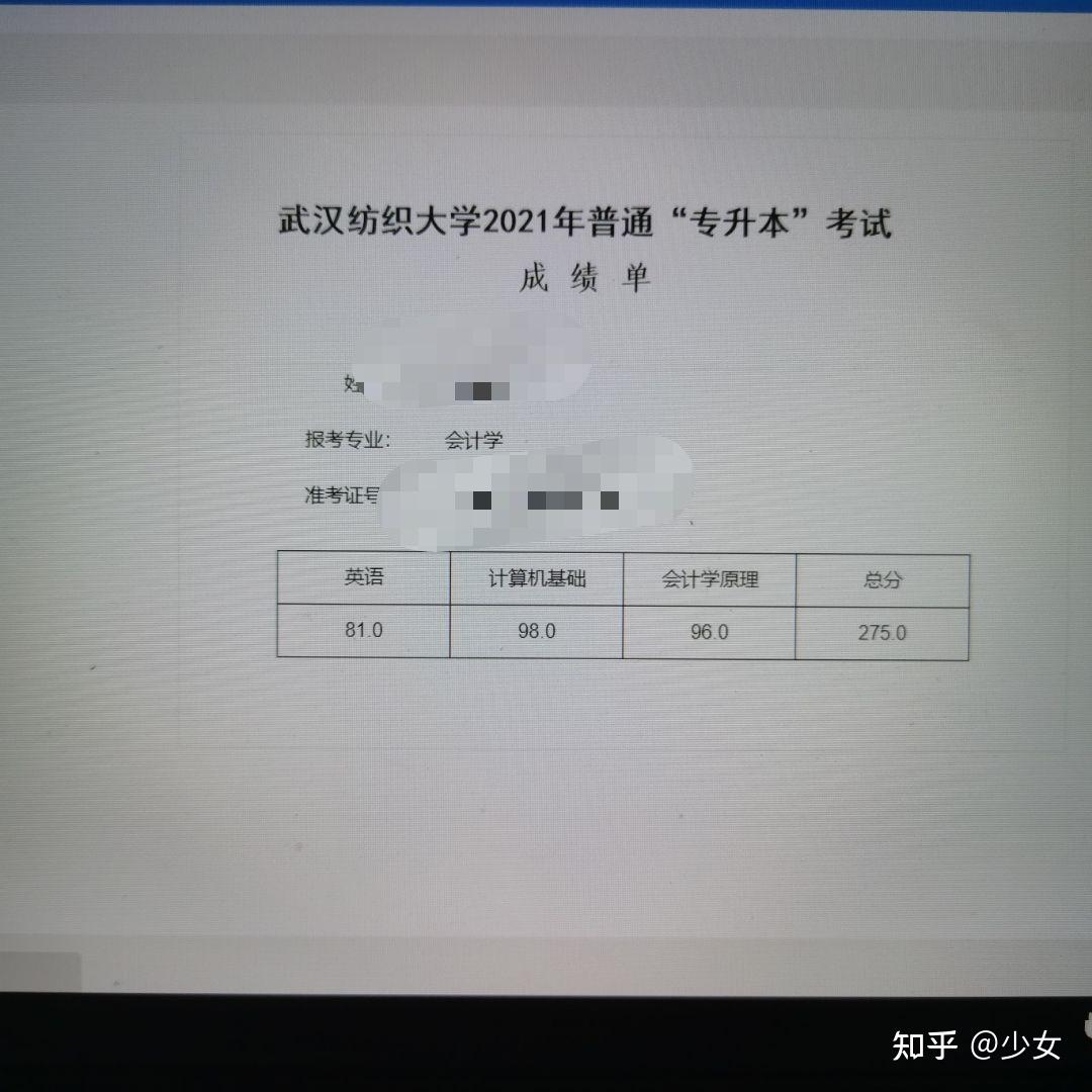 武汉纺织大学会计专升本高分上岸啦