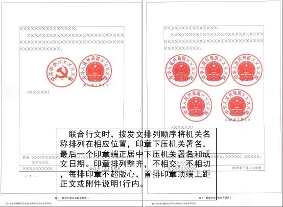 2.公文版式实例6.版记字体用4号仿宋字5.成文日期用阿拉伯数字4.