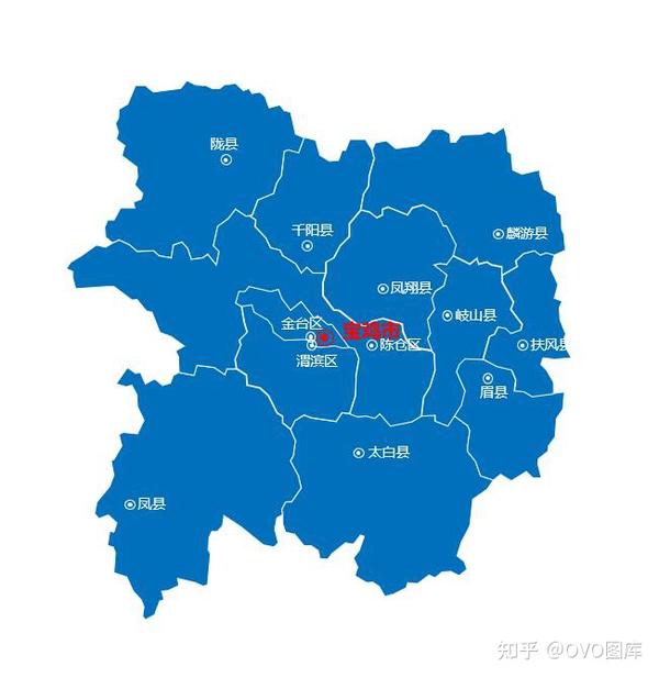 宝鸡市地图