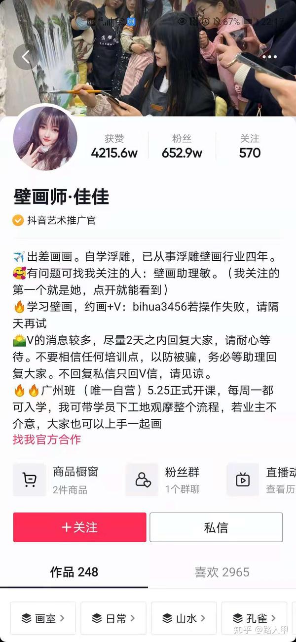 壁画师,佳佳,抖音艺术推广官.