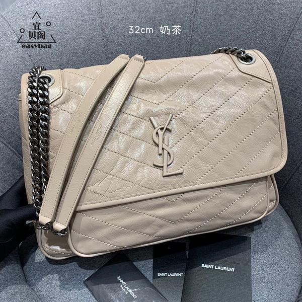 圣罗兰ysl niki褶皱邮差包中号和大号——又酷又潇洒