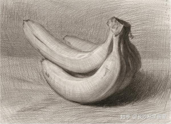 美术中考,常见静物素描单体香蕉素描步骤分析