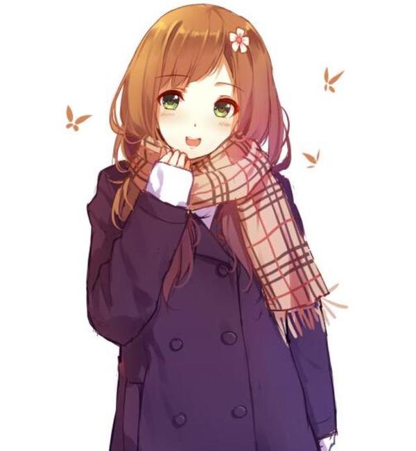 身穿传统服饰,神采飞扬的二次元美少女.