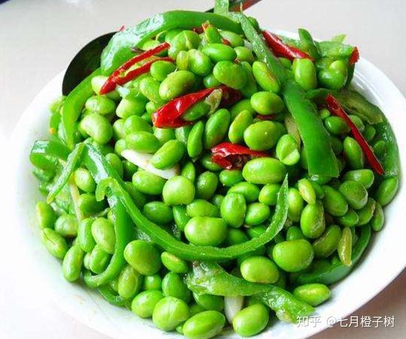 食谱9:青椒炒毛豆