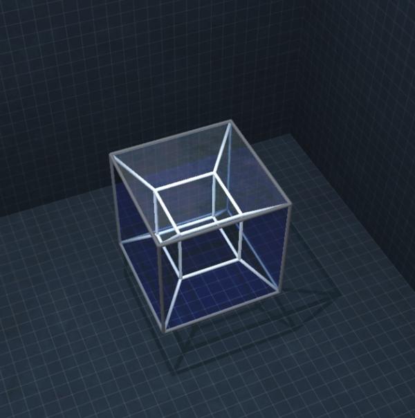 图为超立方体在三维空间上的投影