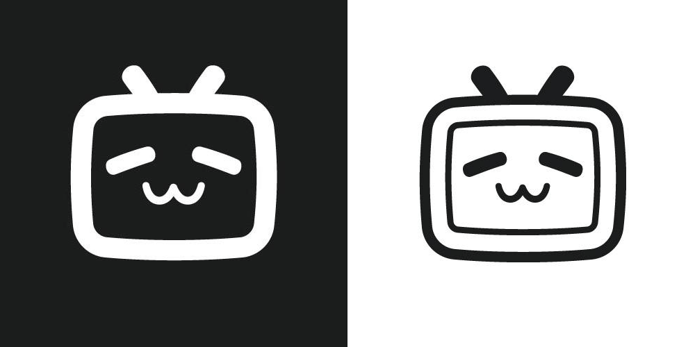 在2015年之前 b站的logo主色调为黑色 其图标则是个双线条的卡通电视