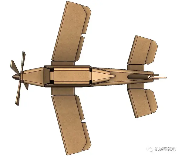 飞行模型n87aj纸板飞机模型3d图纸solidworks设计附step