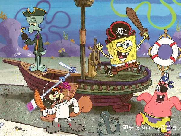 《海绵宝宝》中,经常作为幽灵出现.