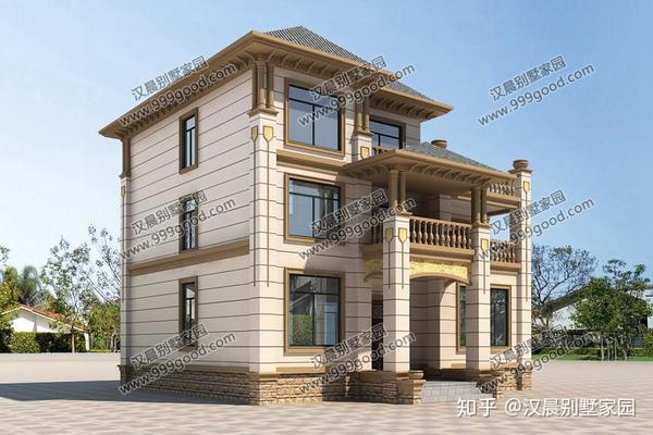 12x12米高颜值经典三层别墅,占地130平,此户型回头率百分之百!