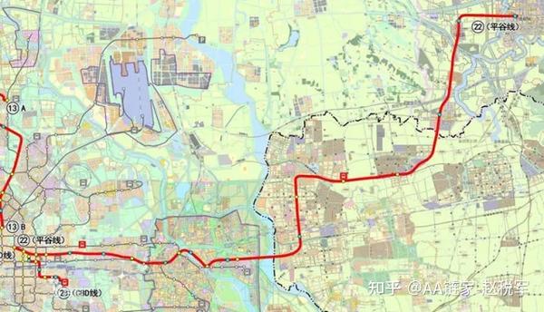 平谷线北京地铁22号线途径燕郊受益楼盘大盘点