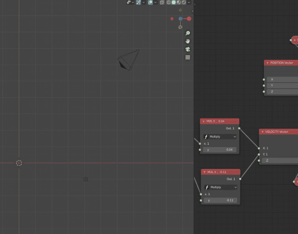 不写代码用blender实现向量相加效果natureofnode002