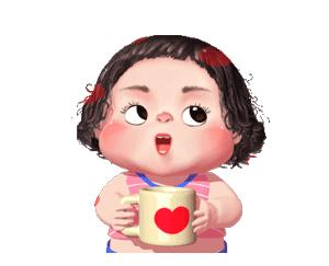 3d可爱小女孩傲娇动态表情包