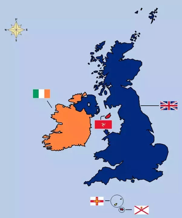 british isles是指不列颠群岛,包括联合王国和爱尔兰共和国以及周边