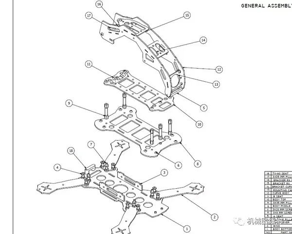 【飞行模型】fpv racing四旋翼无人机3d图纸 inventor