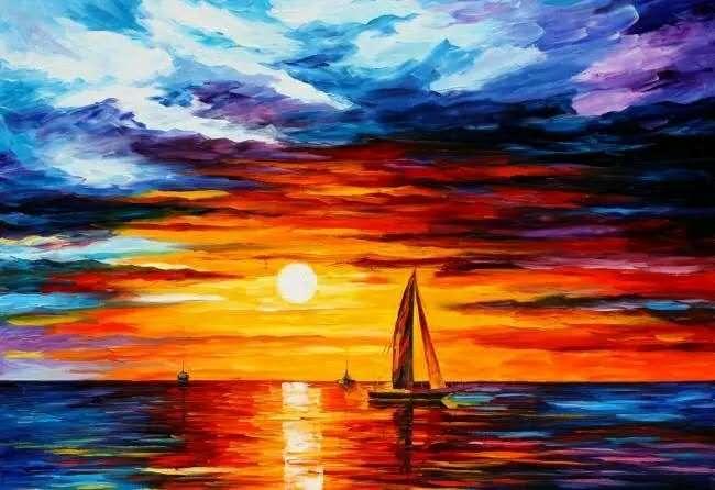 基础教程|干货!手把手教你这样画夕阳,美爆朋友圈.