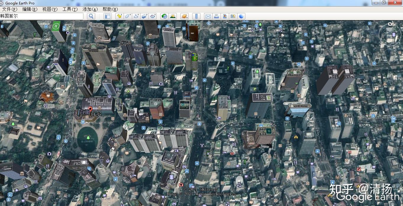 谷歌地球3d图是非常高清晰的街景也是非常高清晰