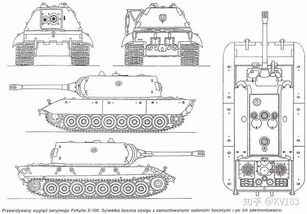 预定的量产型e100设计图,但始终没有做出来能安装15cm主炮的鼠式炮塔