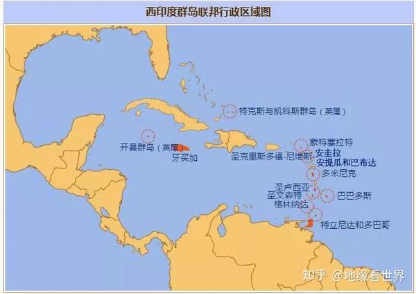 百慕大与英国统治下的加勒比岛屿们