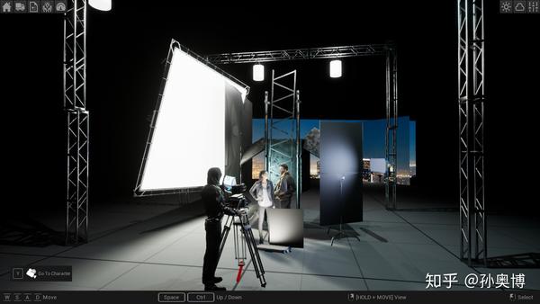 电影摄影布光cine tracer《复仇者联盟4》夜内双人近景画面模拟