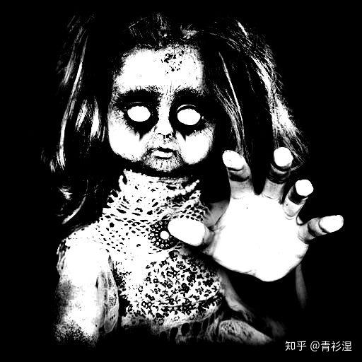 恐怖女孩黑白照