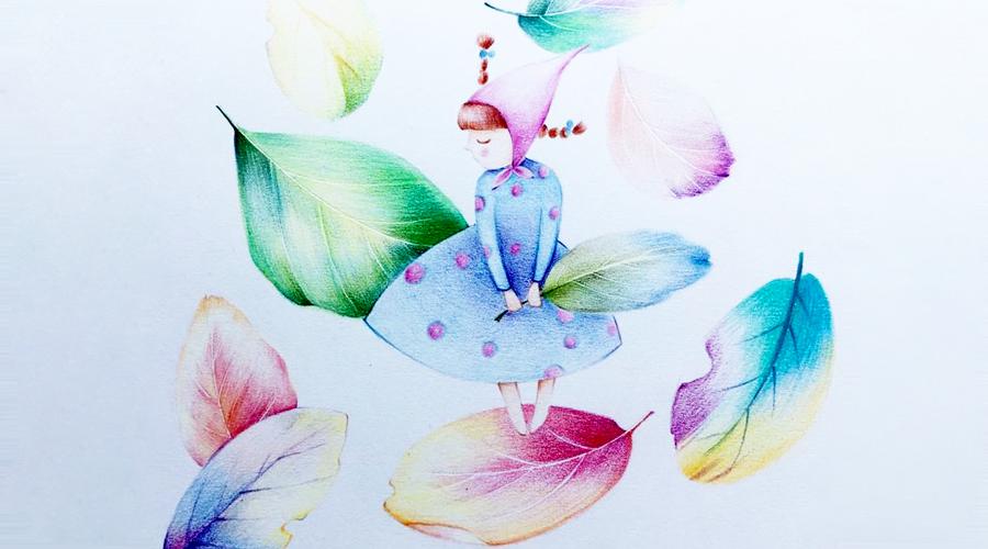 别人都叫她"叶子精灵",简单易上手的绘画教程