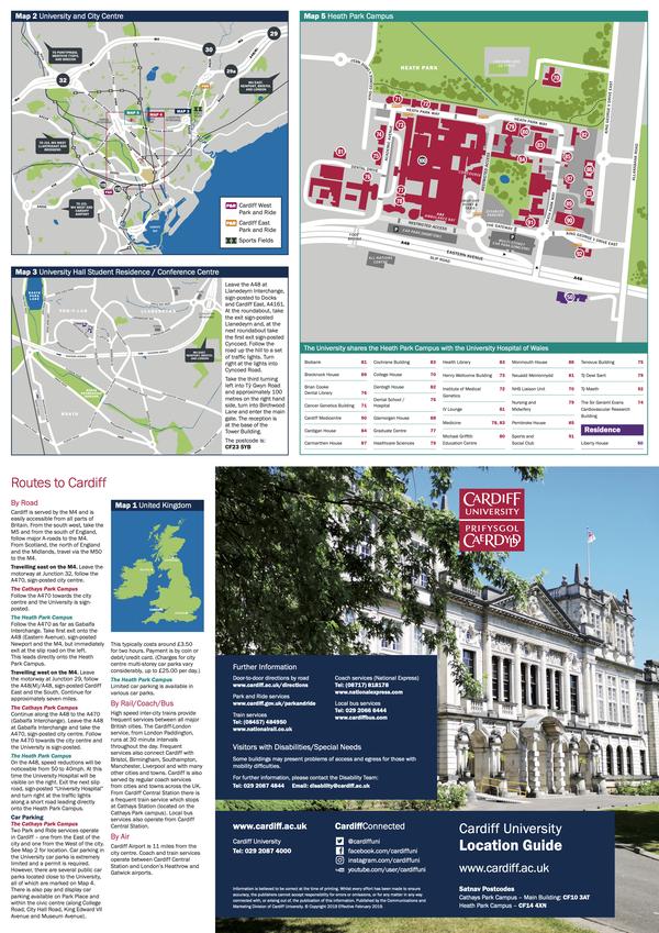 英国院校指南卡迪夫大学地图及专业详情