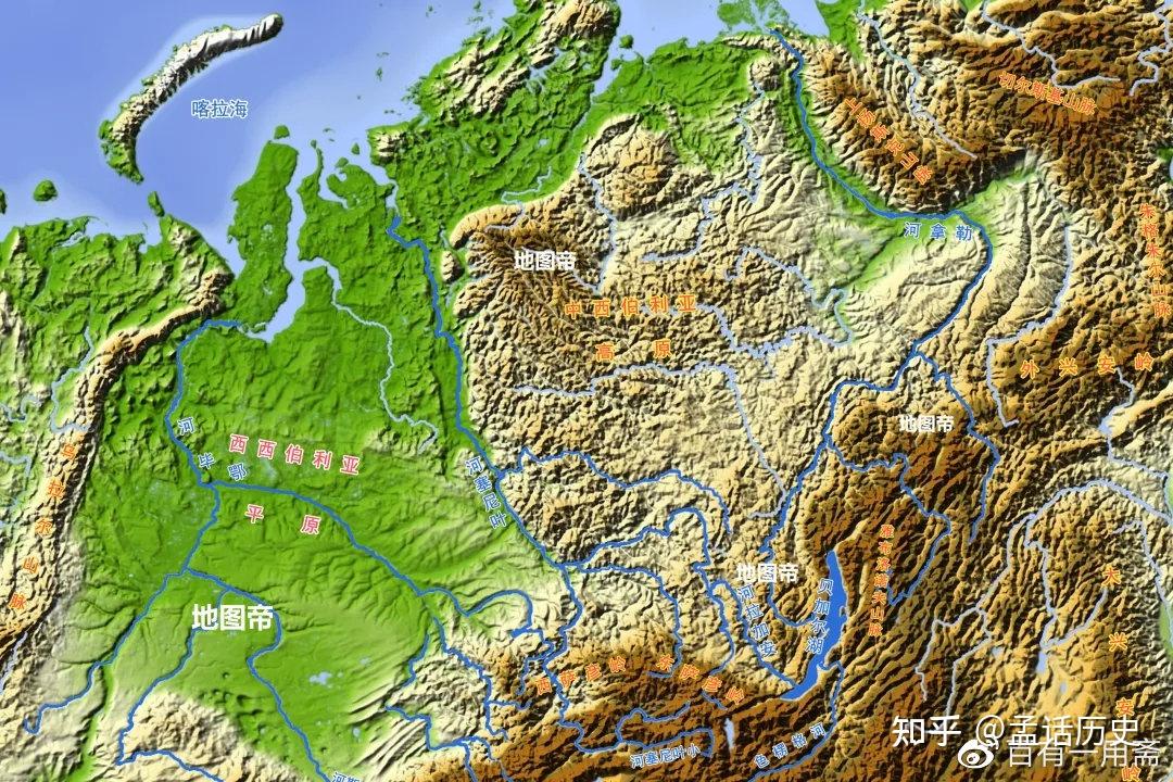 西伯利亚由西西伯利亚平原,中西伯利亚高原和东西伯利亚山地组成,总