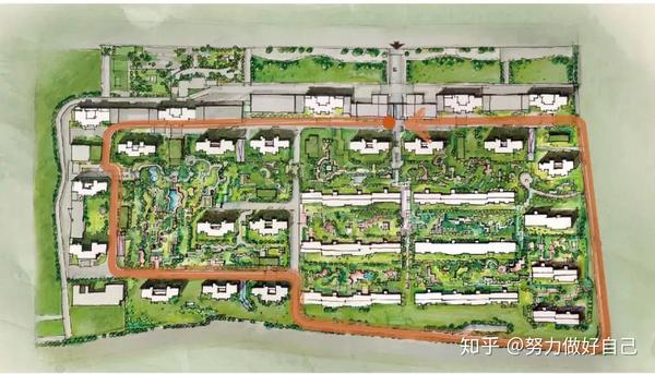 格调榴园是17万平米的大体量社区,所以能带来共享景观的丰富.