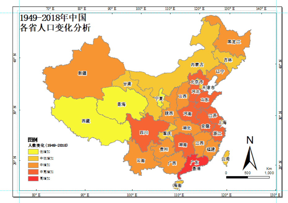 arcgis教程71专题图制作之历史地图1中国人口增长与流动分析