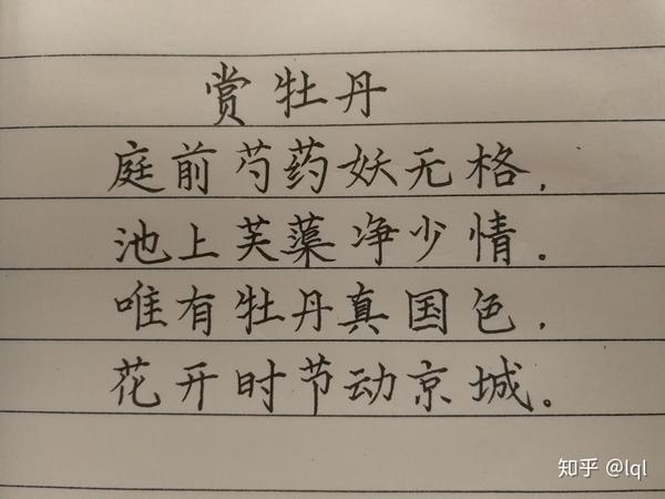 中性笔,楷书,硬笔字