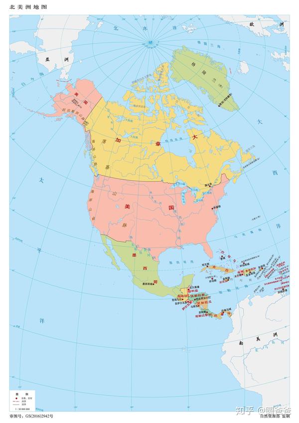 北美洲地图