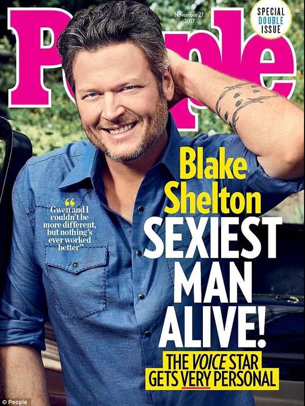 今年,排在第一位的是—— blake shelton.