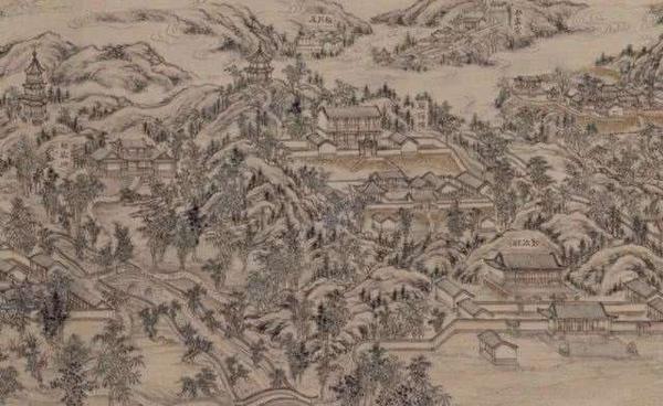 《静宜园二十八景图》描绘的是位于香山静宜园的28个景点.