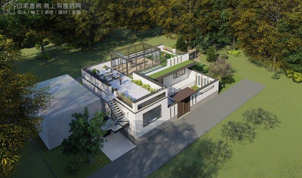 单层小尺寸基地丰富的功能庭院与露台可以同时实现吗易盖房北京怀柔