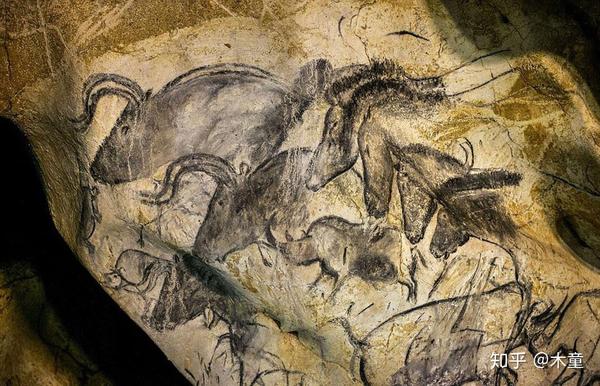 肖韦岩洞壁画(局部,法国瓦隆蓬达尔克,bc36000~bc28000,约实物一半