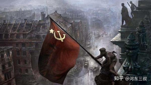 特意派人从莫斯科直飞柏林,并在1945年5月2日,带领苏联红军战士对插旗