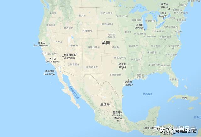         现在的美国和墨西哥地图