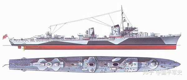 若以舰炮威力而言,最强的当数德国海军的1936a型驱逐舰,也即著名的