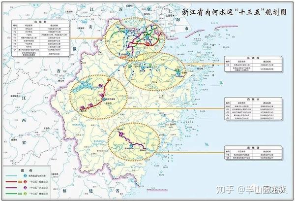 三纵:南水北调中线-江汉运河-湘江-湘桂运河-桂江-西江,京杭大运河