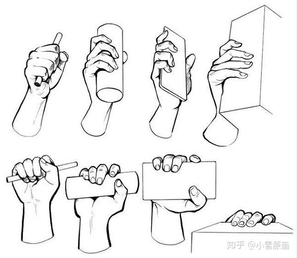 用画块画出手指动作