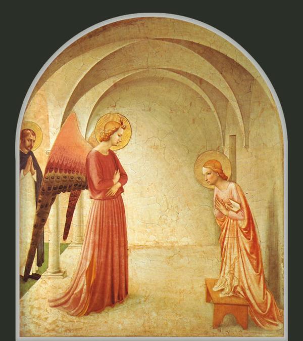 圣母领报 fra angelico, annunciation, fresco, covent of san marco