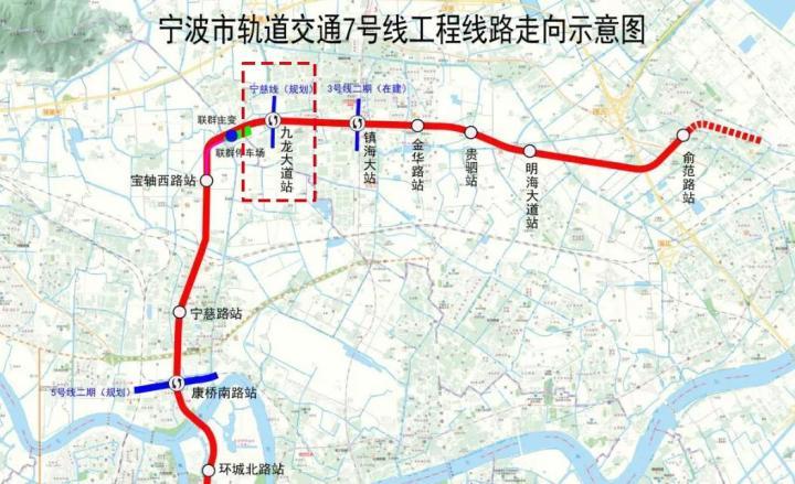 重大消息宁波地铁7号线和2号线可换乘宁慈线到杭州湾新区