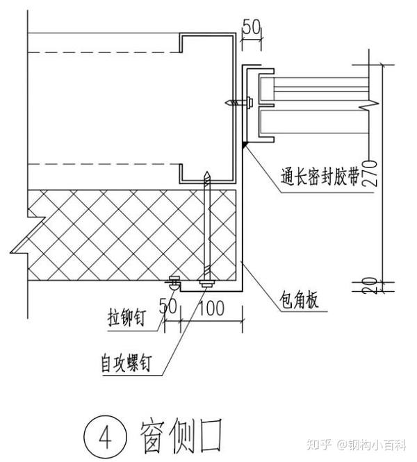 钢结构门,窗安装节点详图