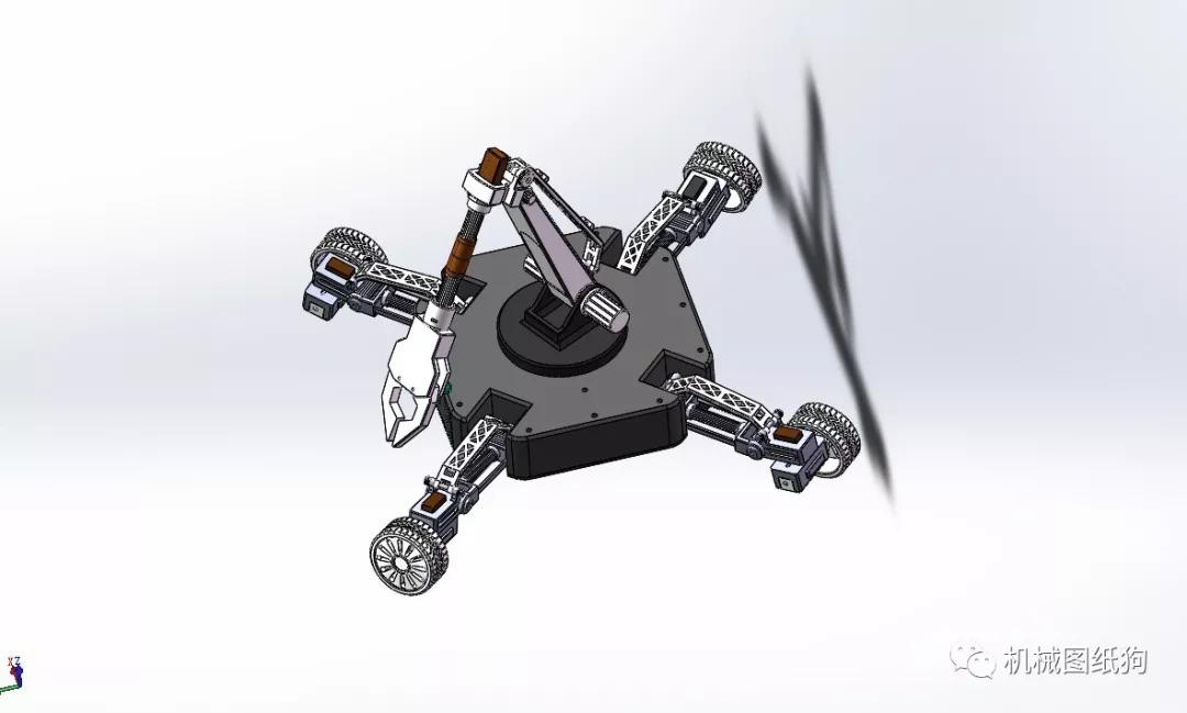 【机器人】概念机械臂3d模型图纸 solidworks设计