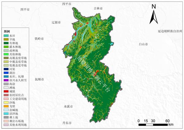 通化市2010年土地利用图