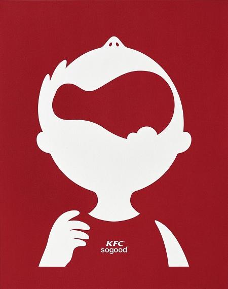 获2015伦敦广告节全场大奖的kfc海报红与白