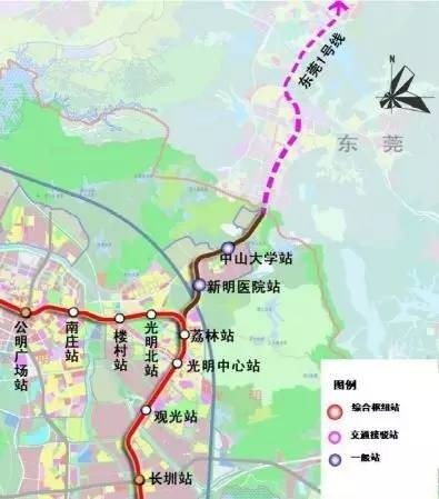 深圳地铁6号线支线,推动深圳北部光明新区重点地区发展和深莞一体化